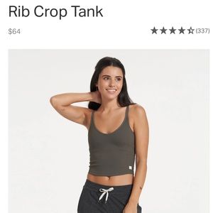 Vuori rib crop tank size M